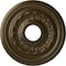 Ekena Millwork Galway Ceiling Medallion (Fits Canopies up to 3 1/4"), Hnd-Painted Brass, 15 3/4"OD x 3 1/4"ID x 1"P CM15GABRS - alternate 1